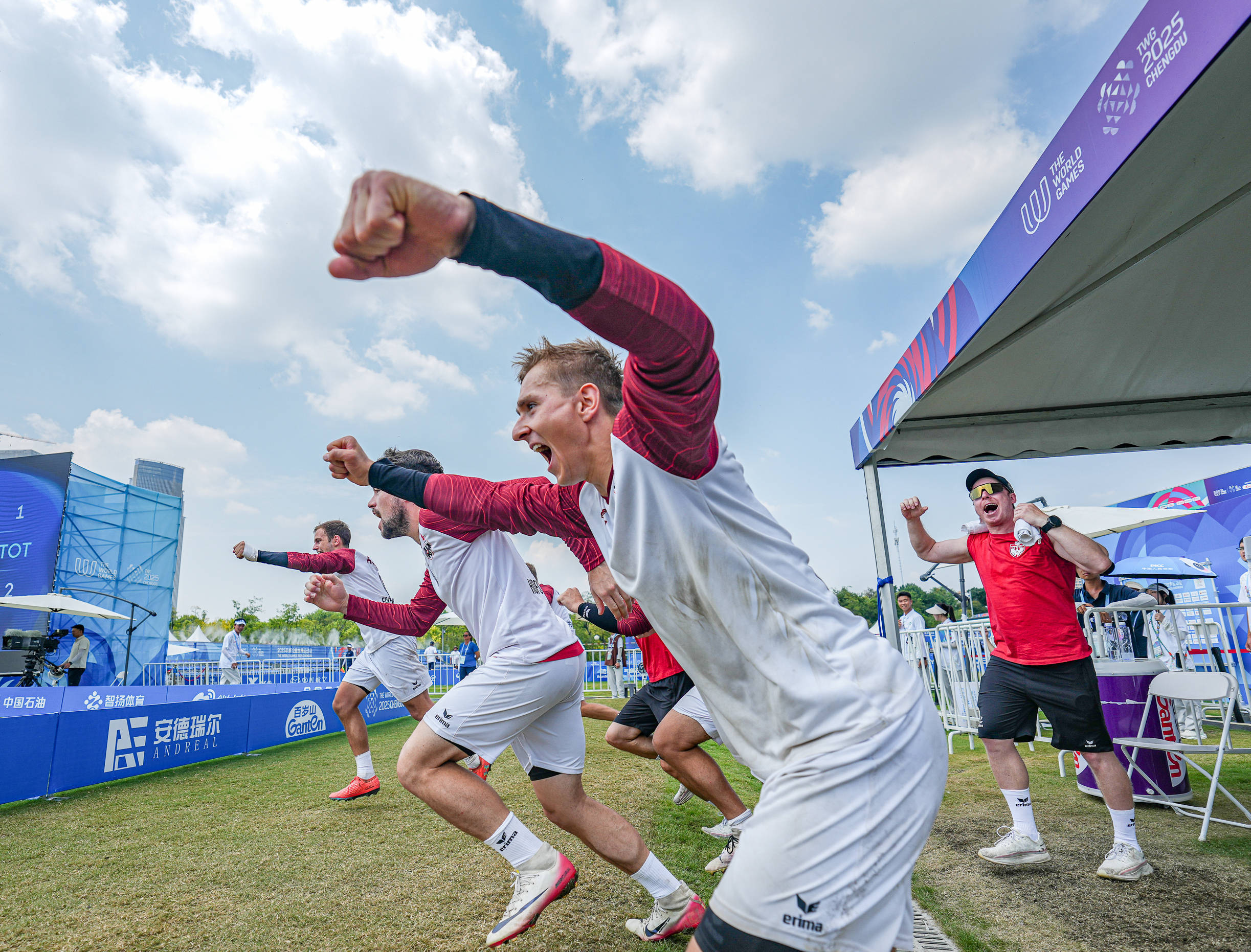 （成都世运会）浮士德球——男子铜牌赛：奥地利队获得季军